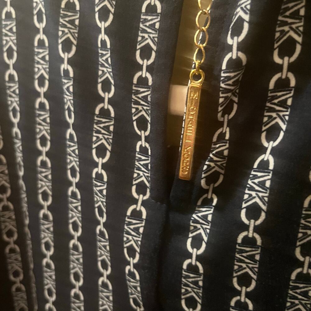 Michael Kors top blue with gold chain around collar *size tags removed* - Picture 4 of 7